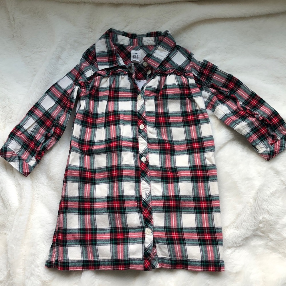 GAP Plaid Flannel Girl’s Shirt Dress